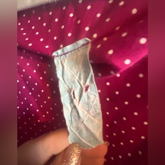 Polka Dot Vintage Dress Size 9 80s/90s Cottagecore drop waist pleated skirt - Picture 5 of 5